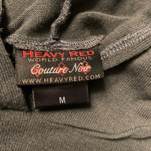 Heavy Red Black Women's Heart Hoodie - Picture 3 of 6